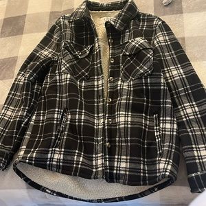 Plaid Sherpa sweater